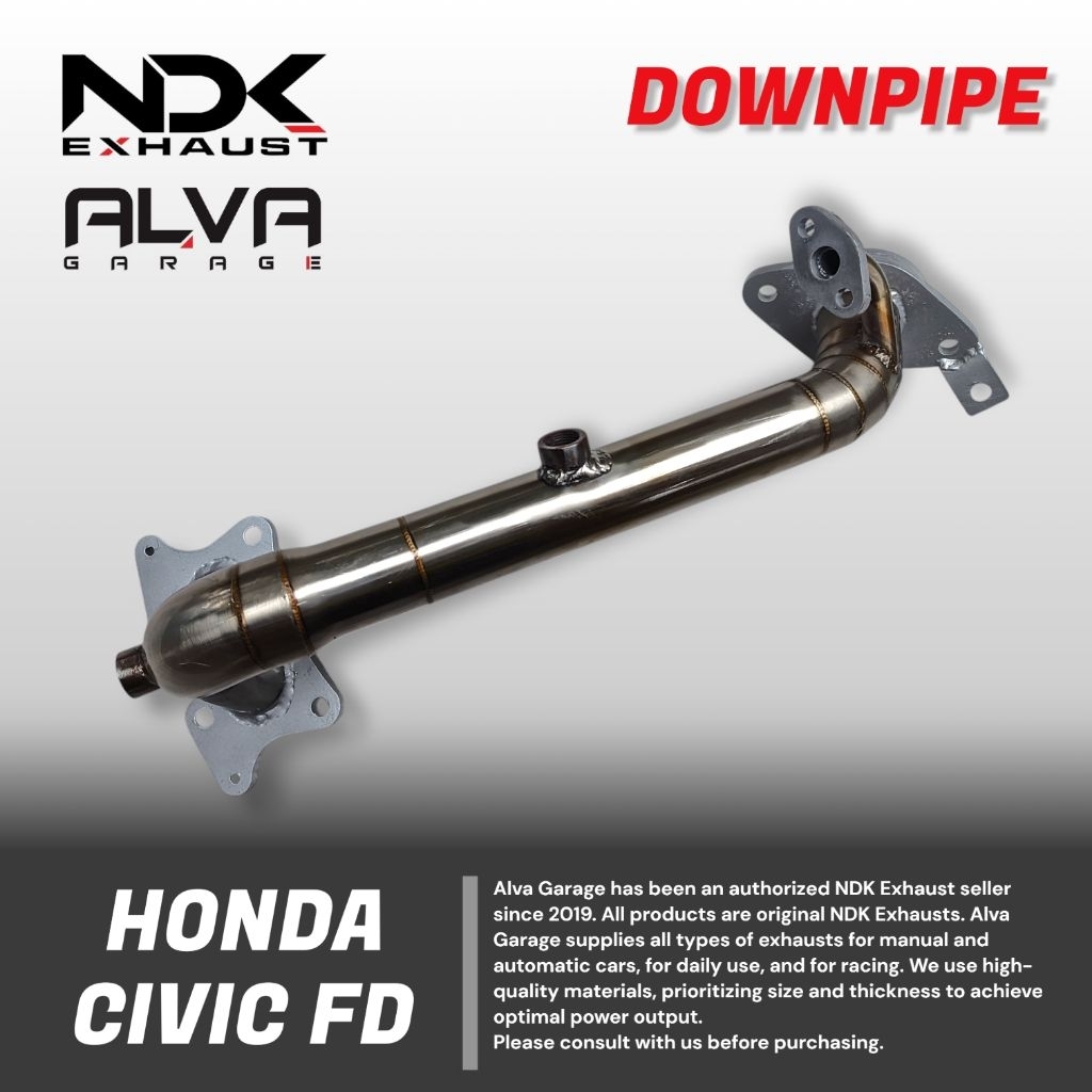 DOWNPIPE HONDA CIVIC FD1 1.8L MESIN R18A NDK EXHAUST ORIGINAL BAHAN STAINLESS PREMIUM PNP