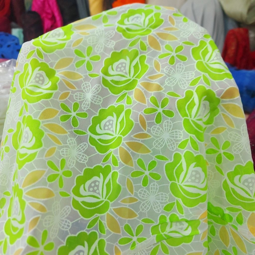 kain motif premium  - kain sifon sutra  - kain sifon embos  - kain sifon meteran  - A-1