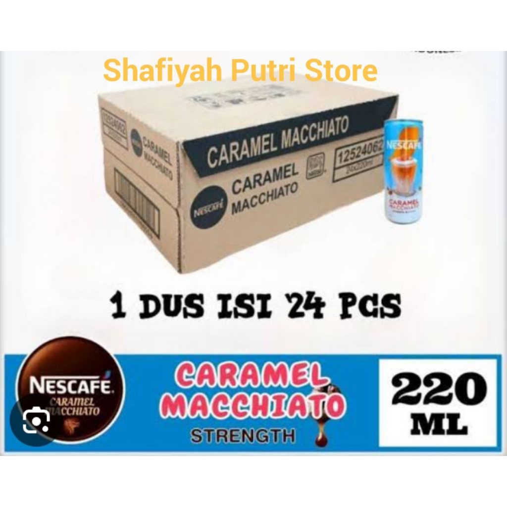 Nescafe Caramel Macchiato Kaleng 1 dus isi 24 Pcs
