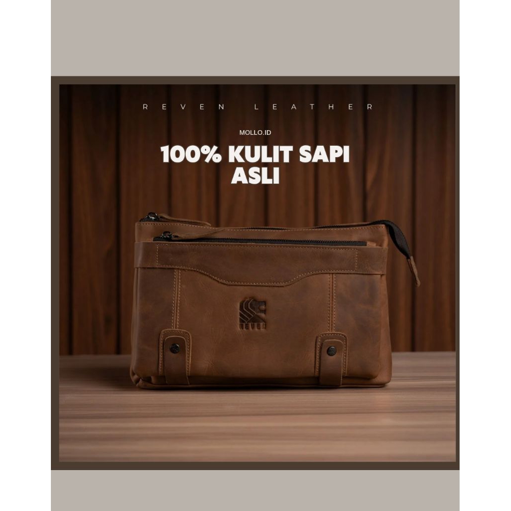 Lisbon Handbag - Clutch bag  Pria Kulit Sapi Asli Free Random Gift clutch bag pria branded
