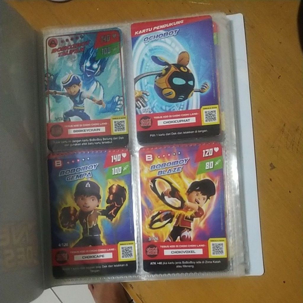full album kartu choki choki boboiboy galaxy card v1