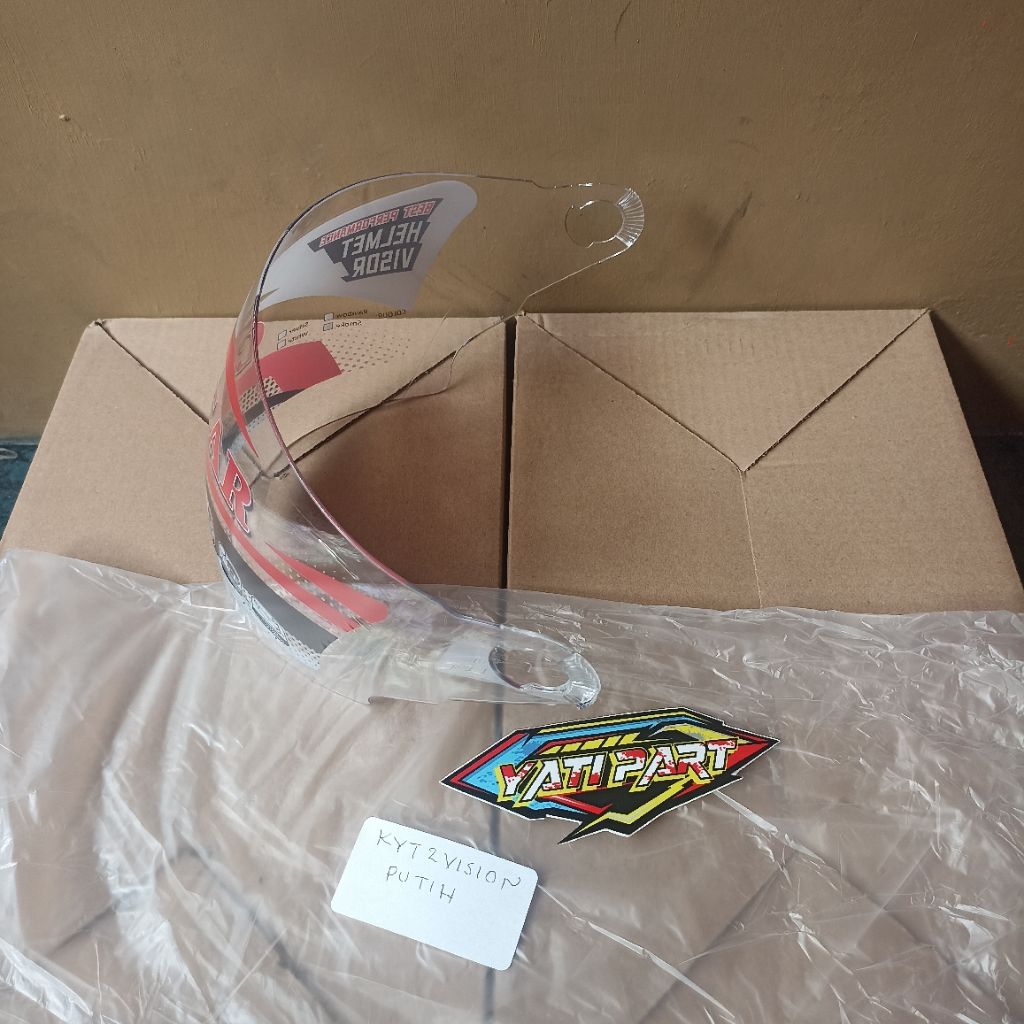 Kaca visor helm KYT 2 vision ink cx 22 KYT Forza KYT ROMEO putih original produk clear