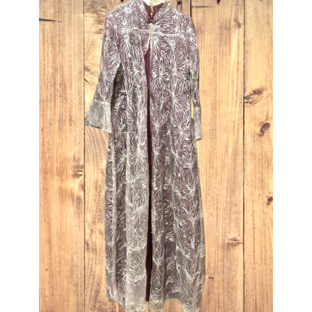 Gamis Brukat Mewah Rayon Premium dengan Jahitan Halus