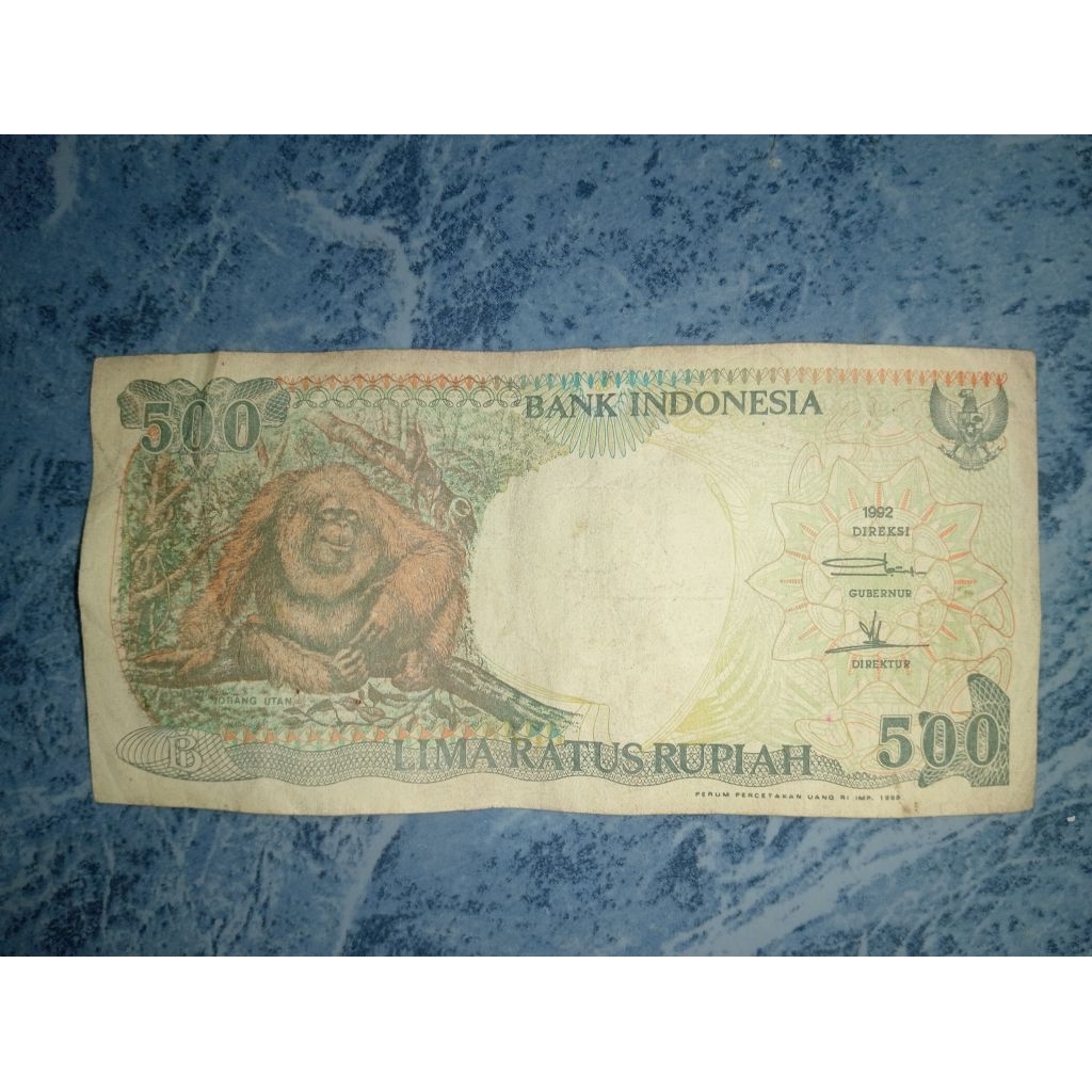 UANG KERTAS 500 RUPIAH ( original )