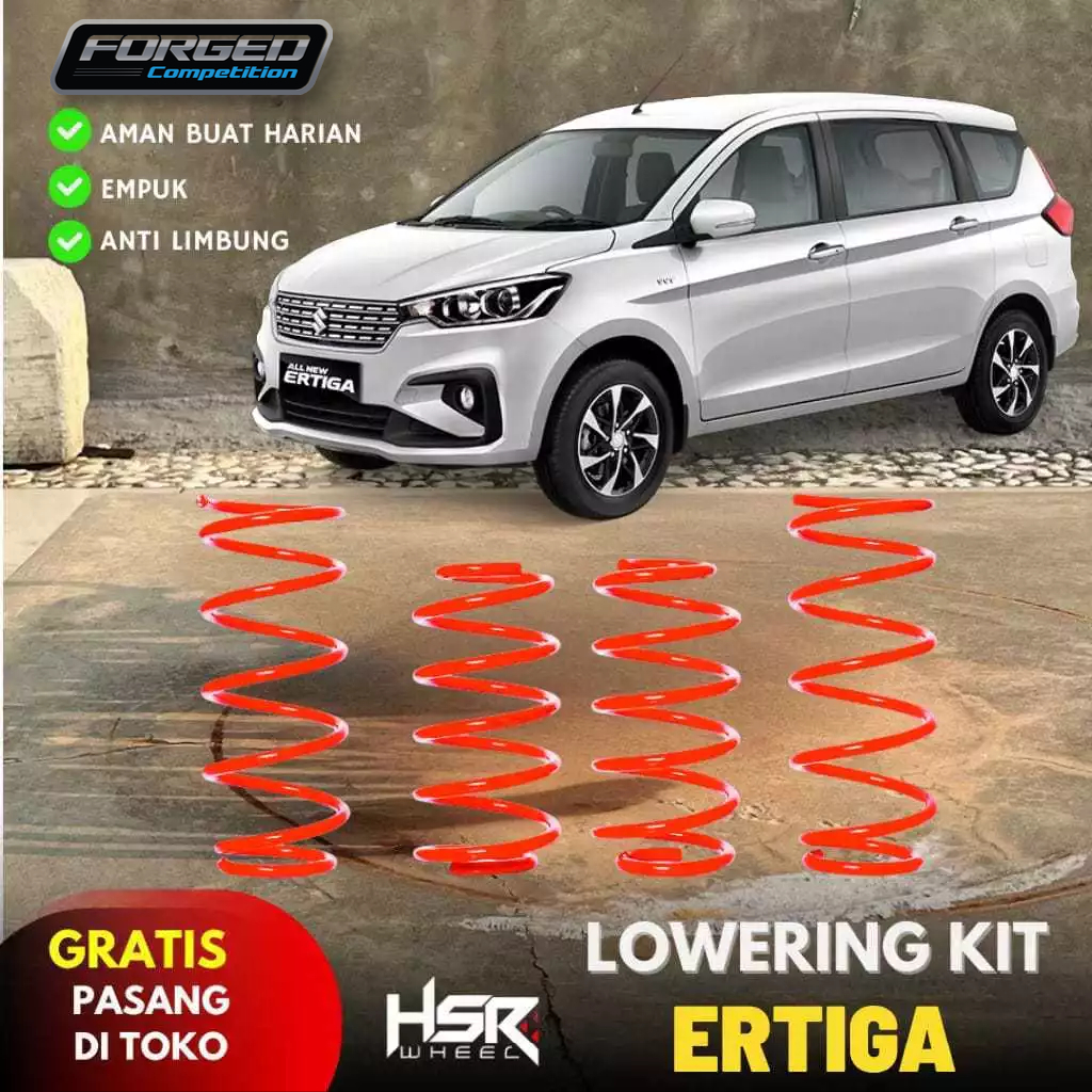 Per Mobil Ceper Suzuki Ertiga || SPRING LOWERING KIT HSR RED SUZUKI ERTIGA PNP
