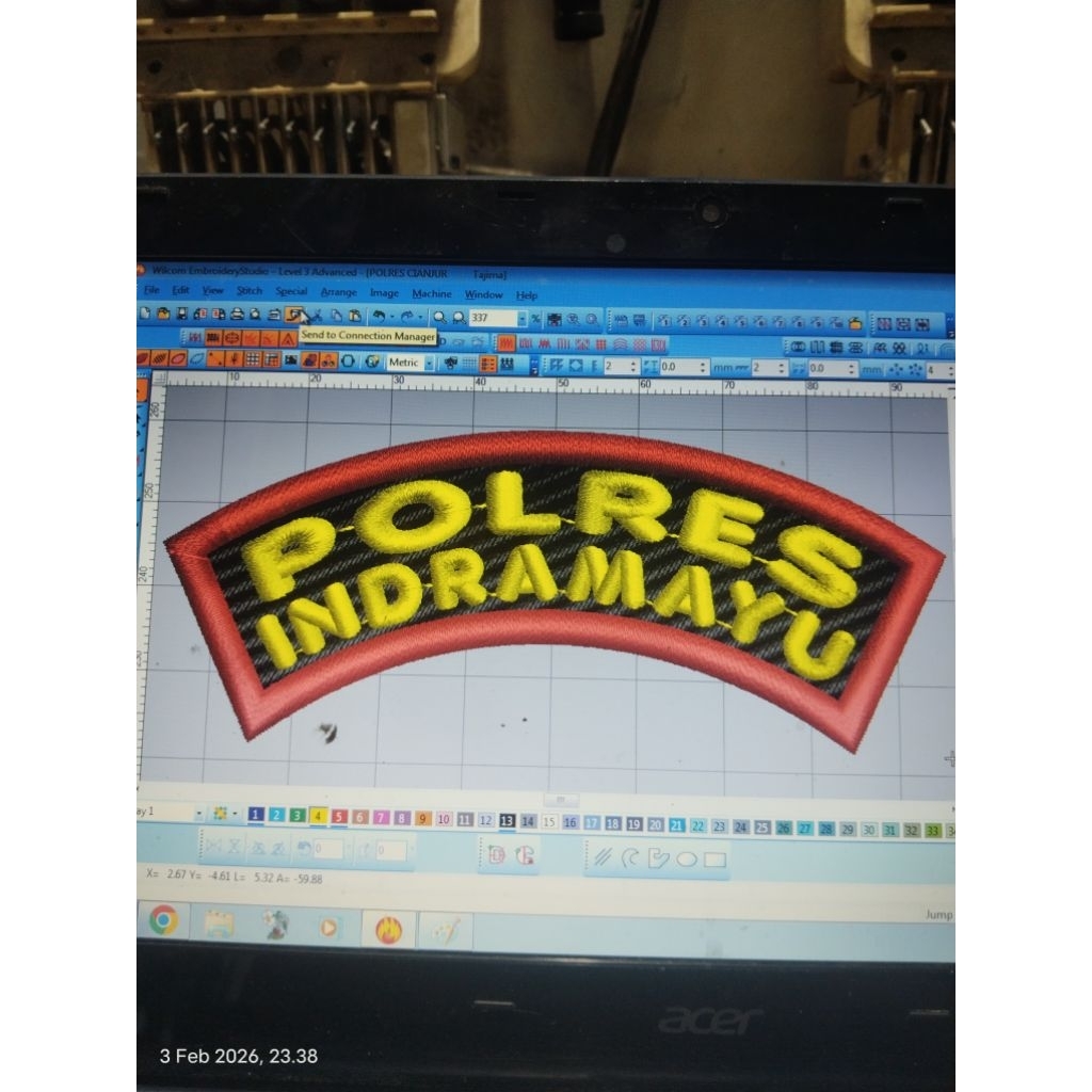 emblm bordir timbul polres indramayu