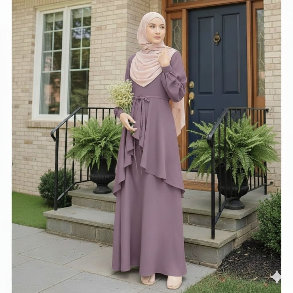 gamis dress terbaru umaira gamis wanita remaja/busui kekinian virall gamis lebaran/kondangan size s 