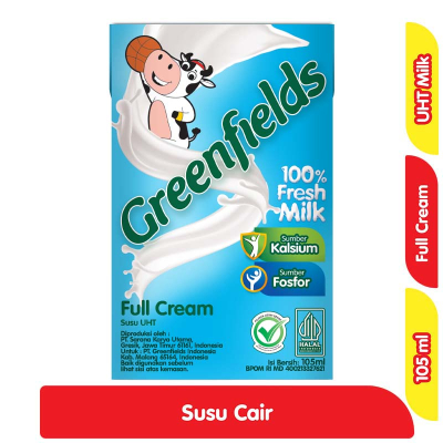 Greenfields Susu UHT Full Cream Kotak 105 ml