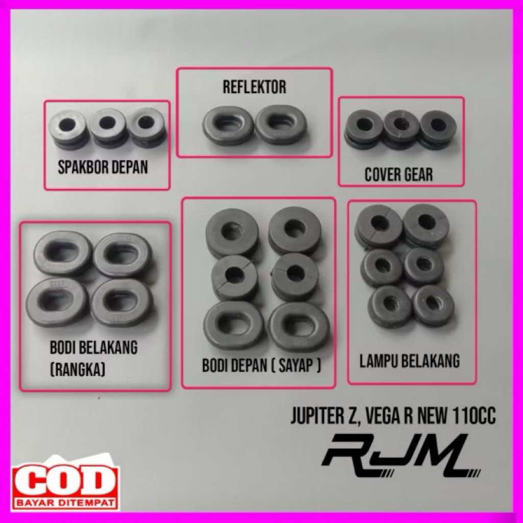 Karet bodi set jupiter z vega r new 110cc/karet cover bodi body yamaha  jupiter z vega r new 110cc j