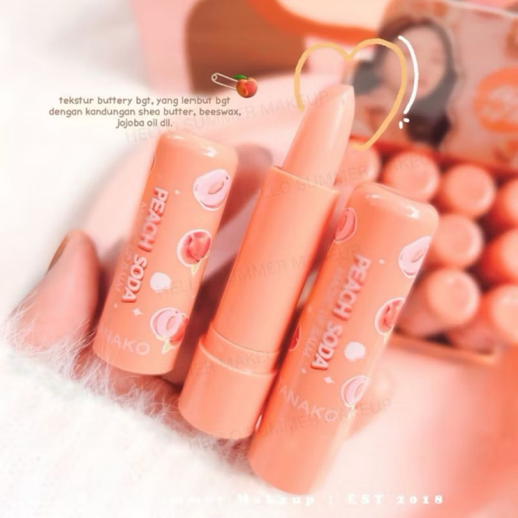 (per pcs) Hasaya Girl Lipbalm Peach Soda