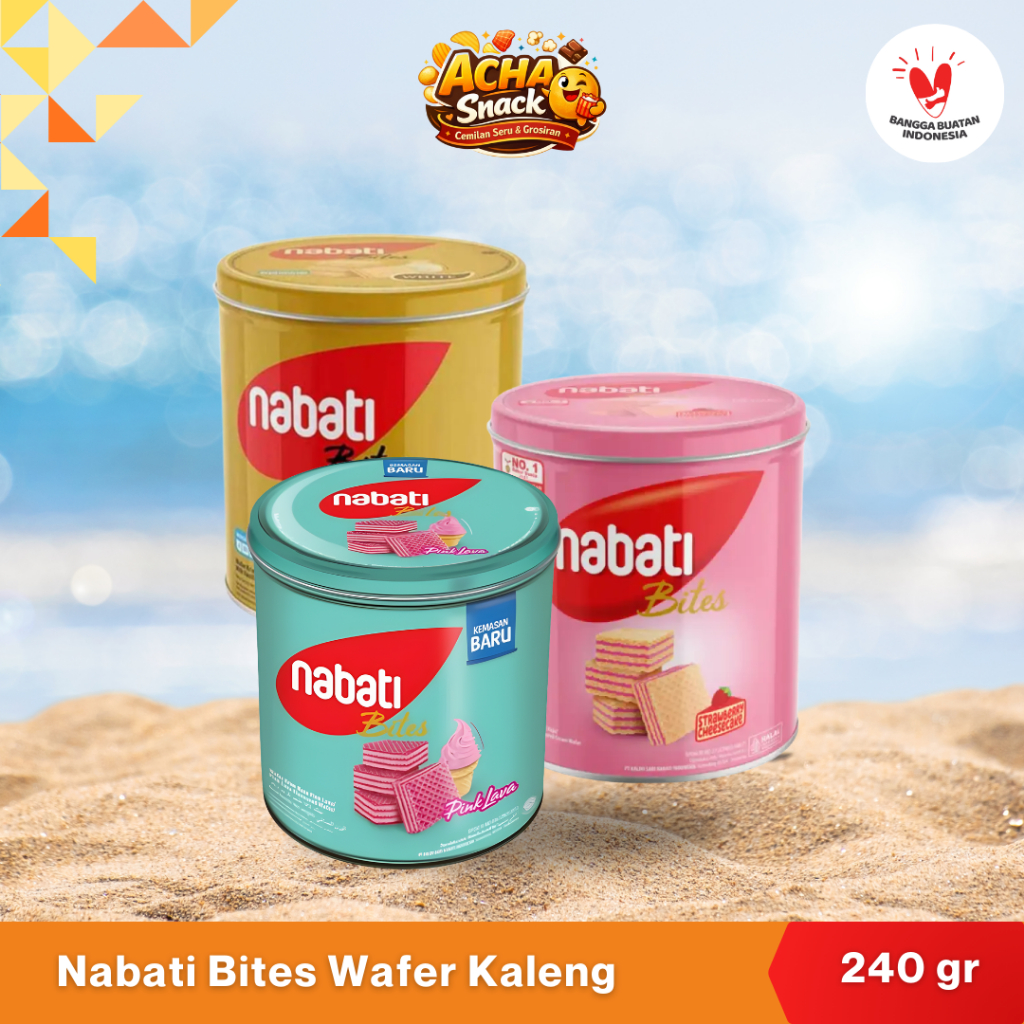 Nabati Bites Wafer Kaleng 240gr | Snack Wafer Kaleng | Harga Grosir & Ecer