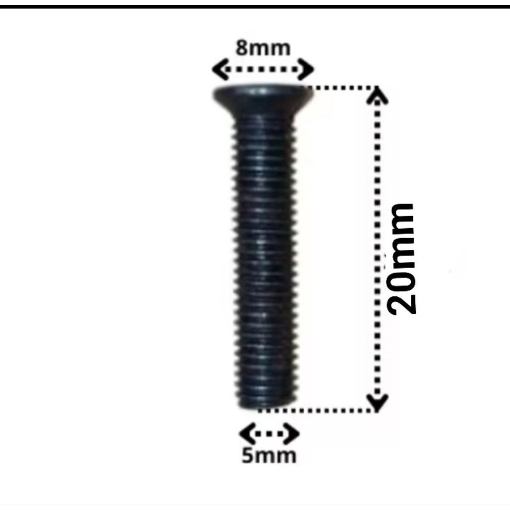 Baut kepala Bor drat kiri