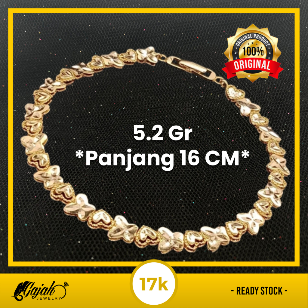 Gelang Emas 17K - Toko Emas Gajah - 5.2 Gram 1348