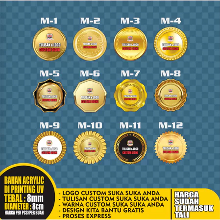 Medali, Medali Custom, Medali Perlombaaan, Medali Akrilik, Medali Acrylic, Medali Lomba, Medali Akri