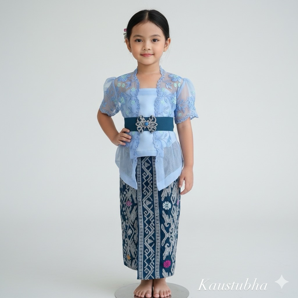 2-3 Tahun Setelan Kebaya Bordir Anak Perempuan Bali Kaustubha