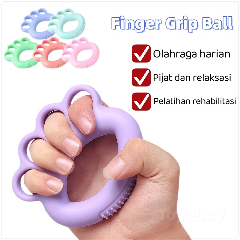 [COD]Finger Grip Ball/Bahan Silikon Hand grip stroke tangan terapi/Hand Grip Stroke Terapi/Pelatihan