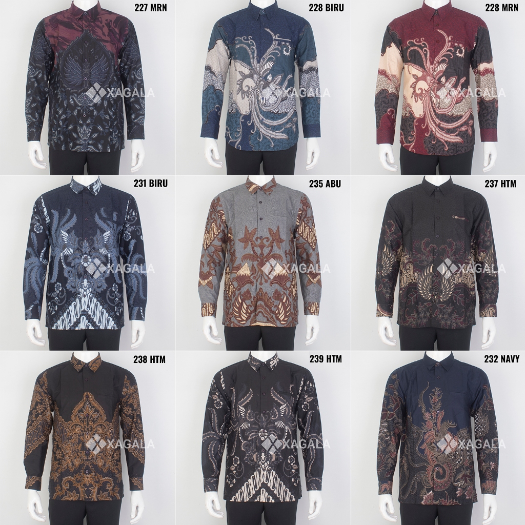 BAJU BATIK PRIA LENGAN PANJANG M L XL MODERN KEMEJA BATIK PRIA NYAMAN FEVER