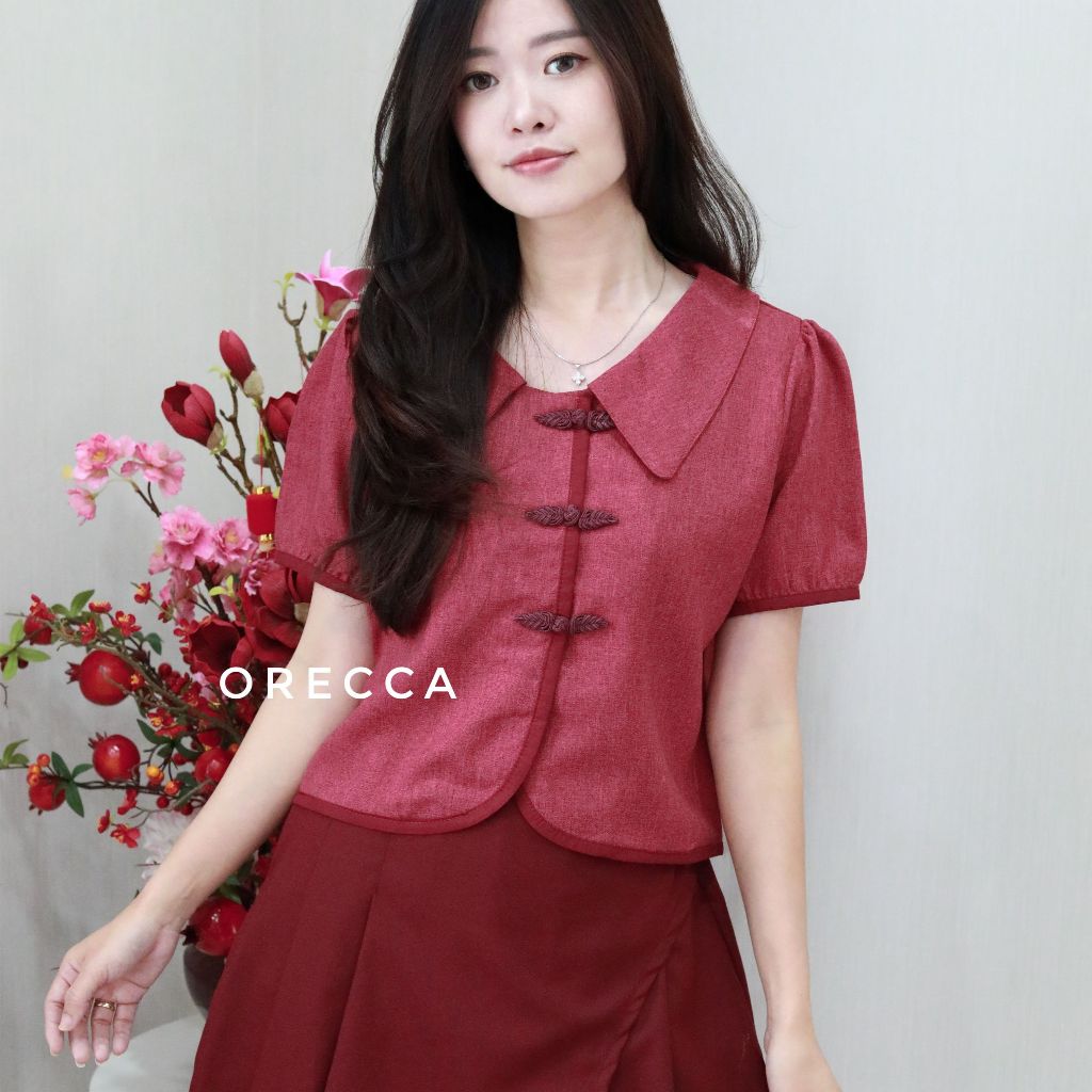 ORECCA - MuMu Atasan Wanita Lengan Pendek Imlek CNY
