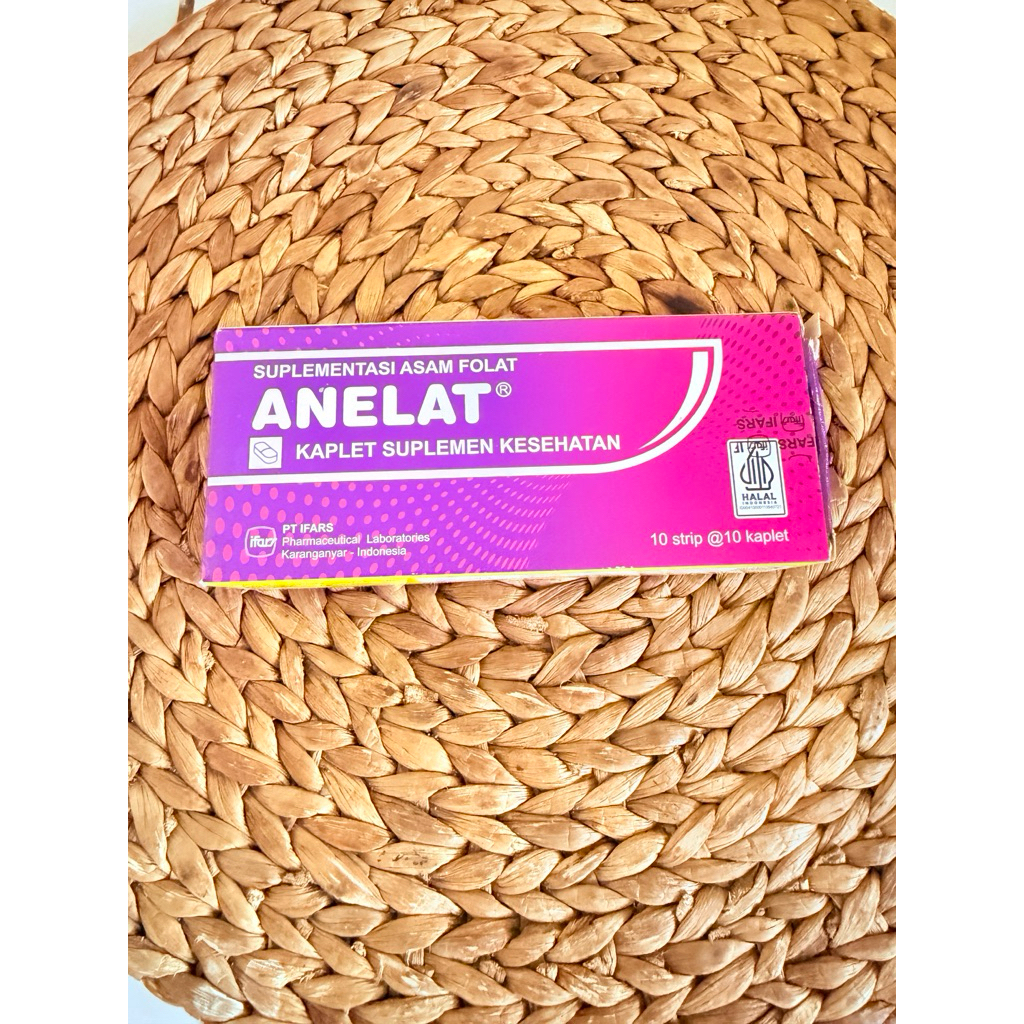 Anelat Box 100 Tablet - Suplemen Asam Folat untuk Kehamilan dan Laktasi