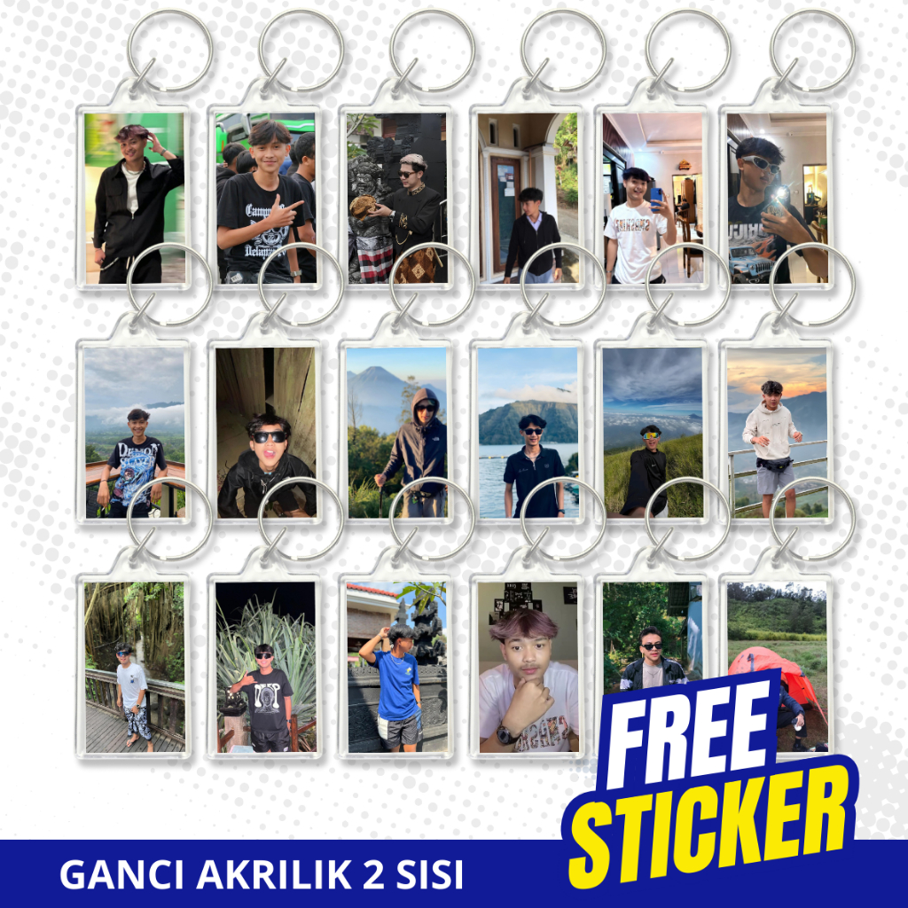 Gantungan Kunci Akrilik GWSM KUSUMAWARA GSKY 2 SISI Free stiker - Ganci Gwsm najib boy enthul faisal
