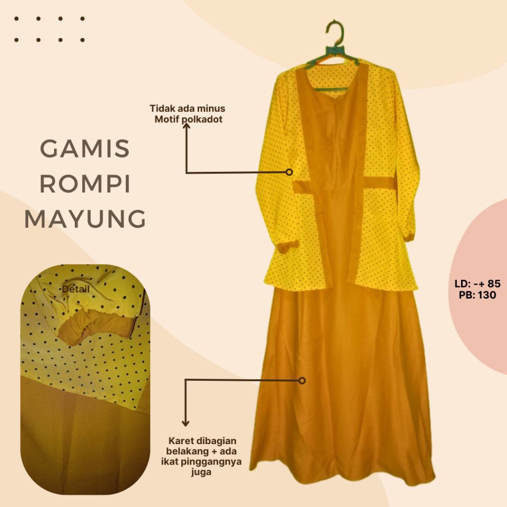 Gamis Rompi Mayung|Baju Muslimah|Dress|Preloved