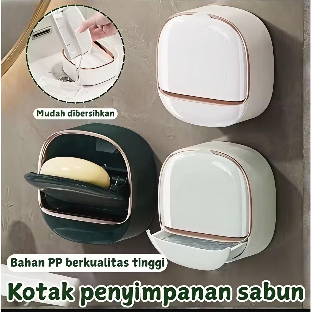 RAK SABUN ESTETIK TEMPEL DINDING KOTAK SOAP BAR SABUN BATANG