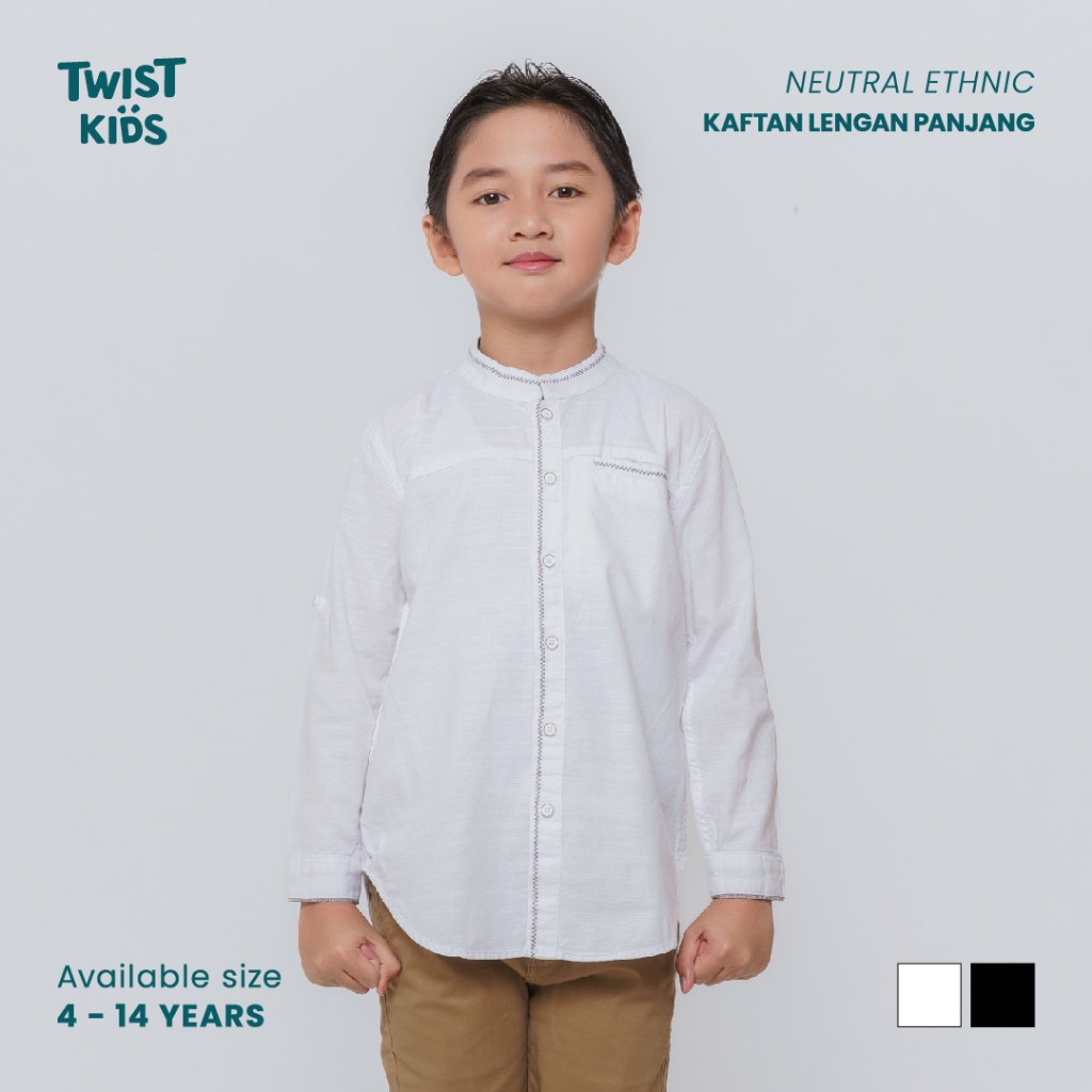 Twist Kids - Anwar C, Neutral Ethnic Series, Baju Lebaran 2026 Koko Lengan Panjang Anak Laki Laki