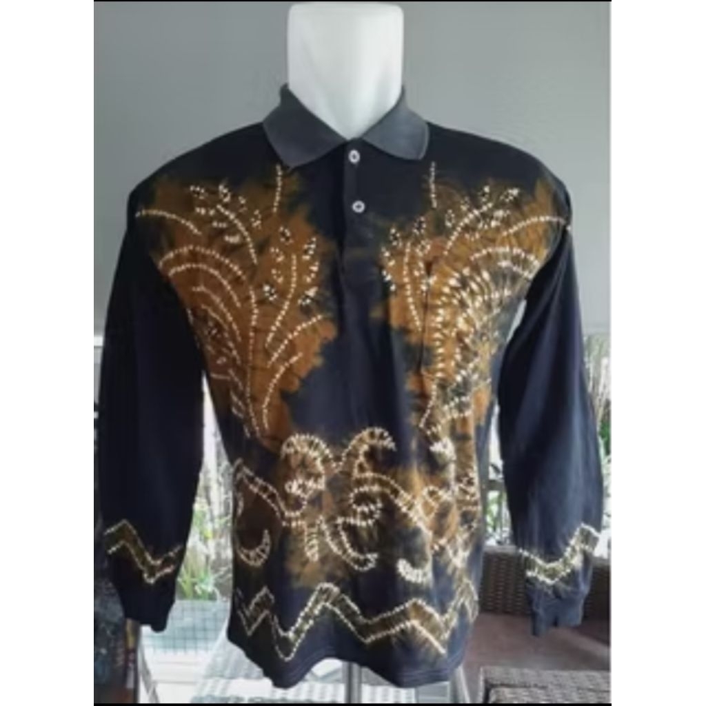 Kaos Sasirangan Pria Kaus Olahraga Jogging Jalan Santai Casual Motif Batik Jumputan Etnik Unik Handm