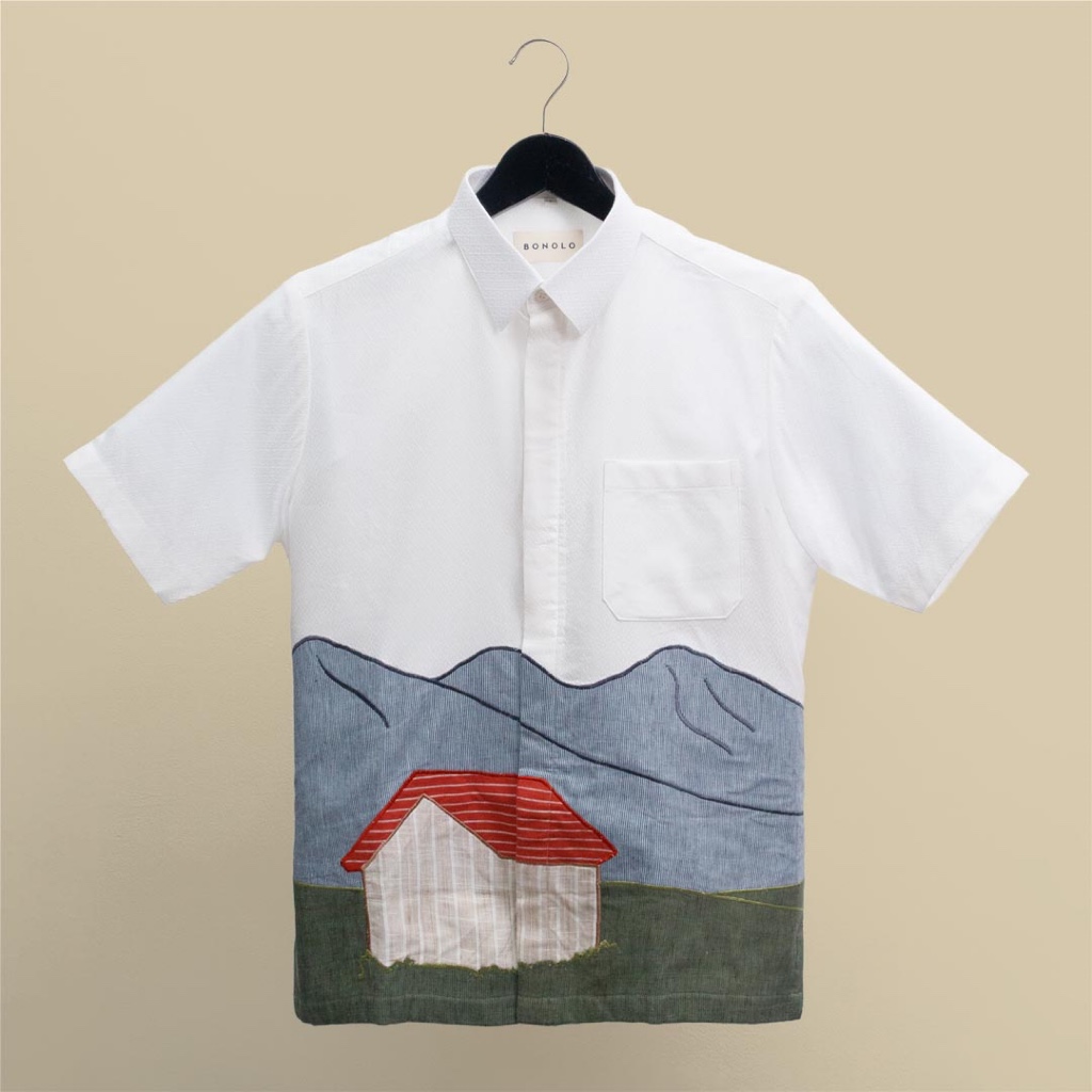 Guruja - Bonolo Kemeja Tenun Lengan Pendek