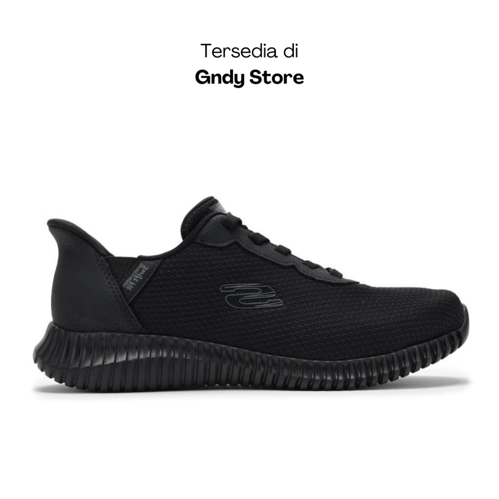 Sepatu Slip On Pria Skechers Flection 2 Lexton 8790256/BBK Full Black Men