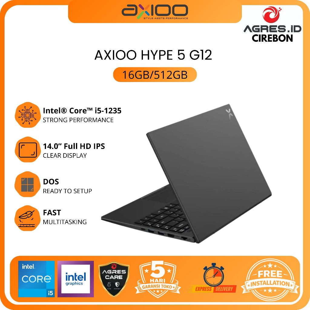 AXIOO HYPE 5 G12 I5 1235 16GB 512GB DOS 14.0FHD IPS