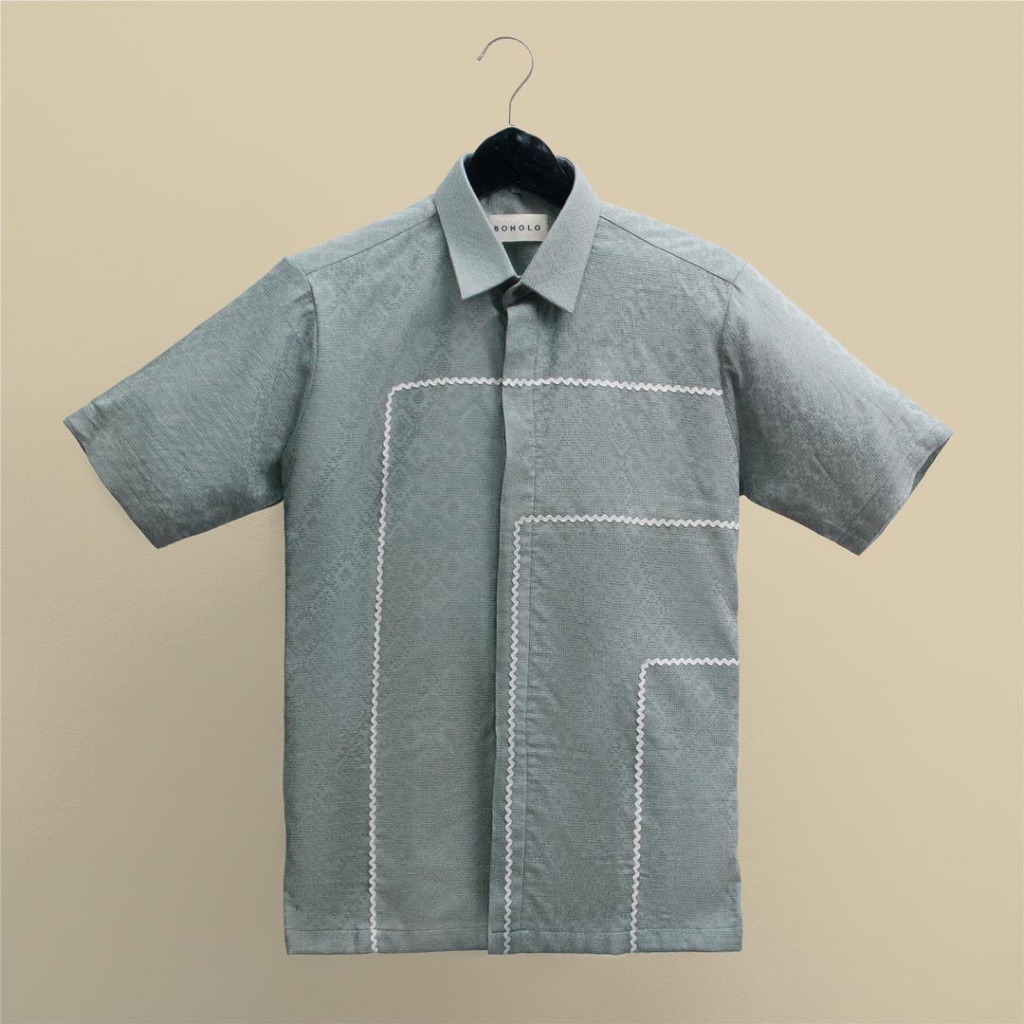 Jaziti - Bonolo Kemeja Tenun Lengan Pendek
