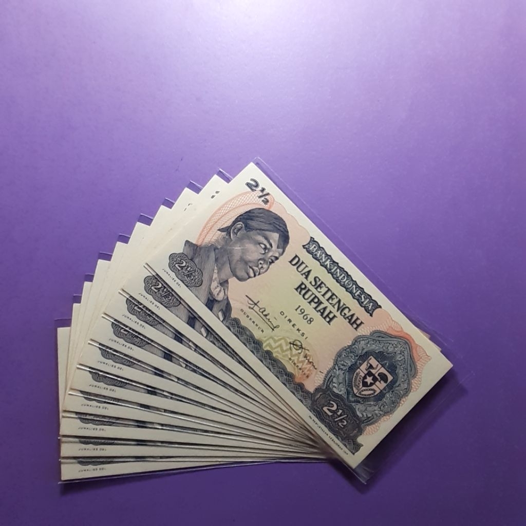 uang kuno 2,5 rupiah sudirman 1968