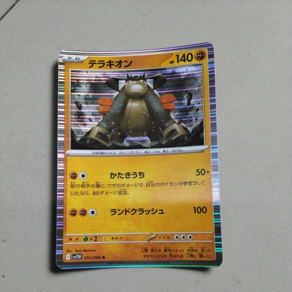 kartu pokemon original japan holo rare terrakion