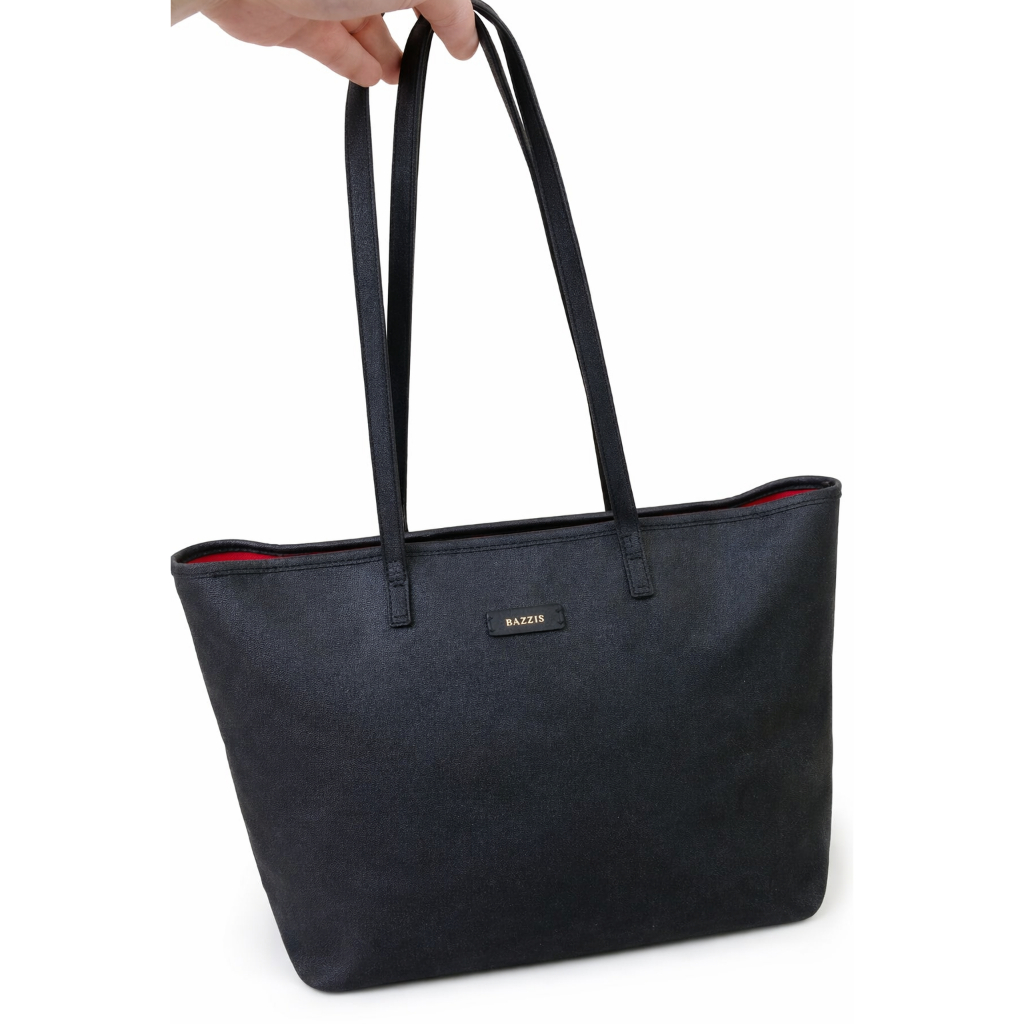 (PRELOVED) TOTE BAG HAZZYS BLACK ORIGINAL AUTHENTIC - KULIT ASLI