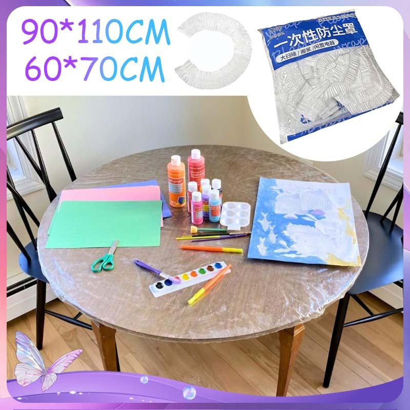 Isi 20pcs Plastik Anti Debu Plastik Penutup Debu Furniture Penutup Debu Transparan Plastik Serba Pen