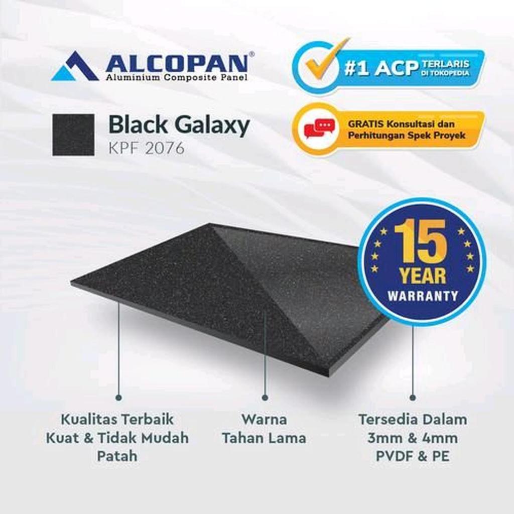 ACP Alcopan 4mm PV - Black Galaxy