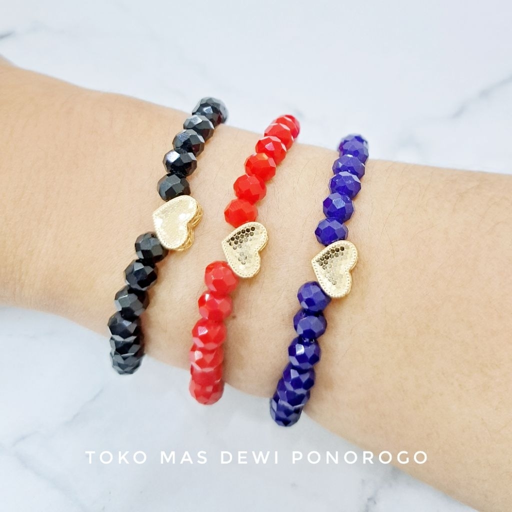 GELANG CHARM MODEL EMAS ASLI KADAR 8K / 375 %