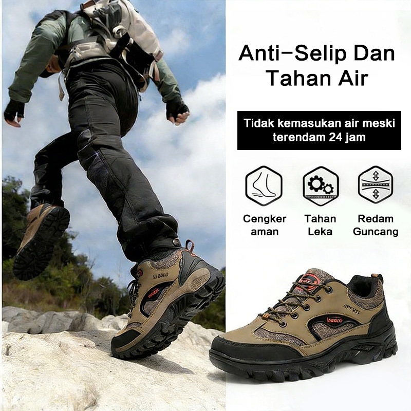 bestpromo leedoo sepatu gunung sneakers anti air sport shoes hiking sepatu gunung hiking mh204