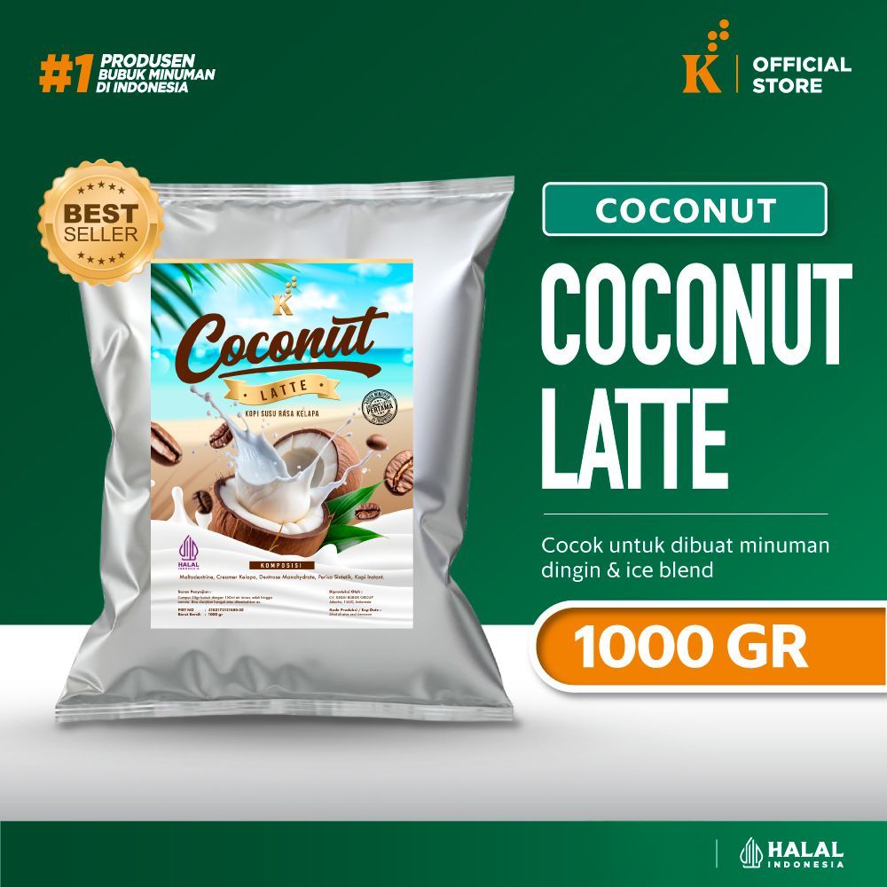 K Coconut Latte Powder - Bubuk Kopi Susu Rasa Kelapa (1kg)