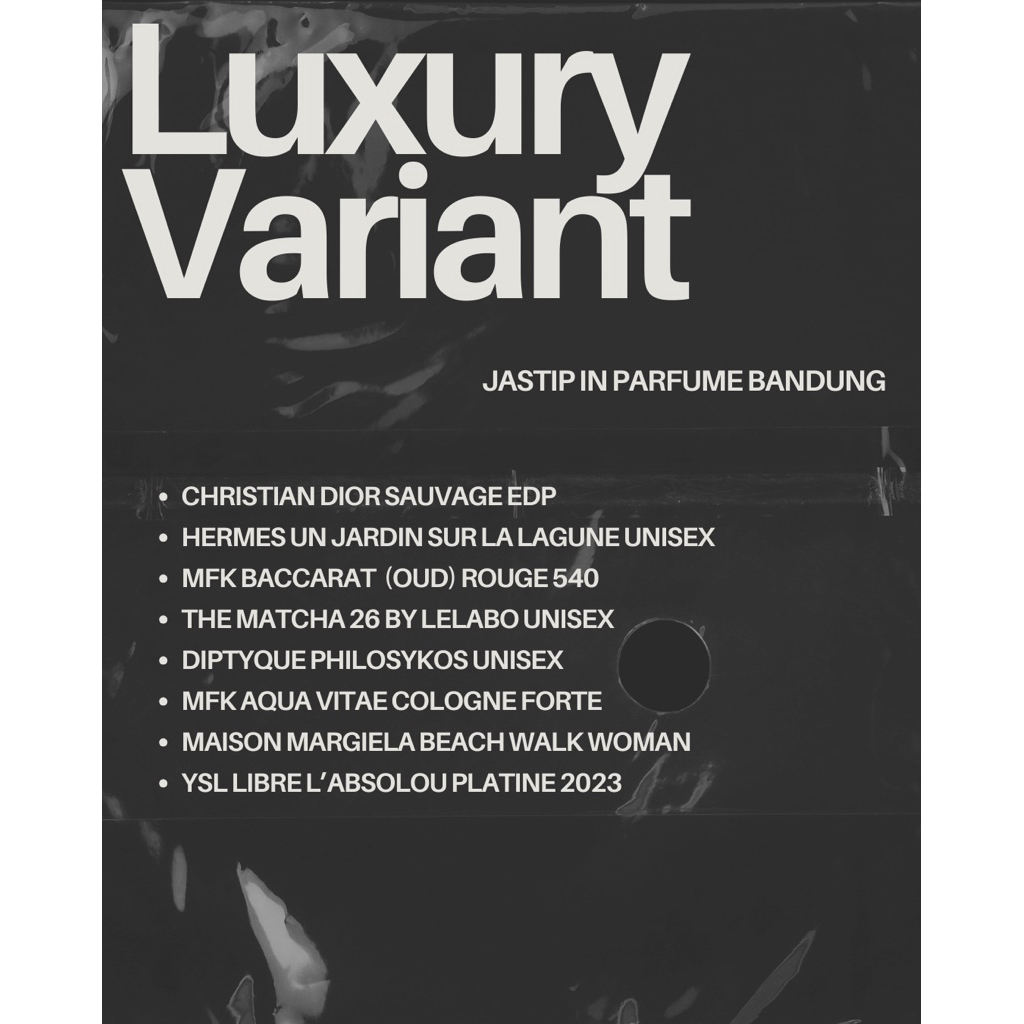 Jastip Refill Parfum Luxury In Parfume Fragarance Bandung 10ml - 100 ml