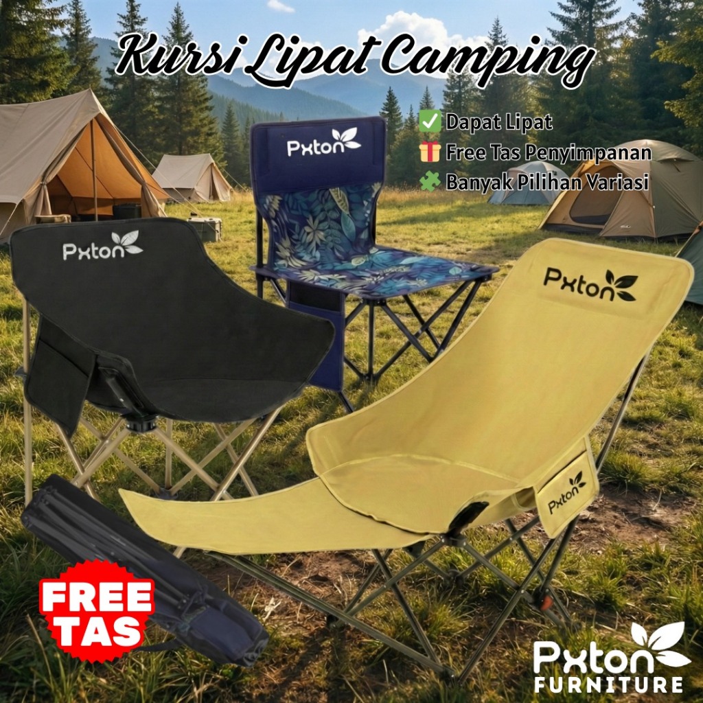 PXTON - Kursi Lipat Camping  Outdoor Portable / Bangku LIPAT