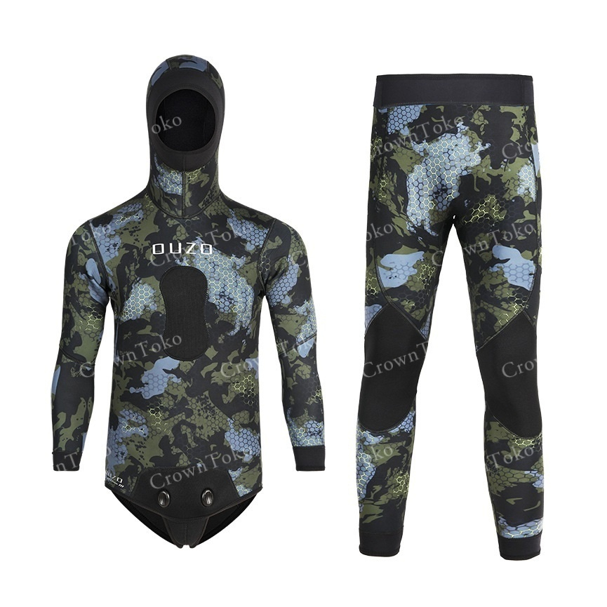 OUZO 1.5MM Neoprene Wetsuit Men Camo