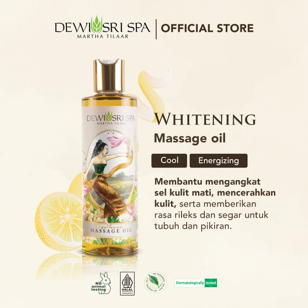 Dewi Sri Spa Whitening Massage Oil 250 ml