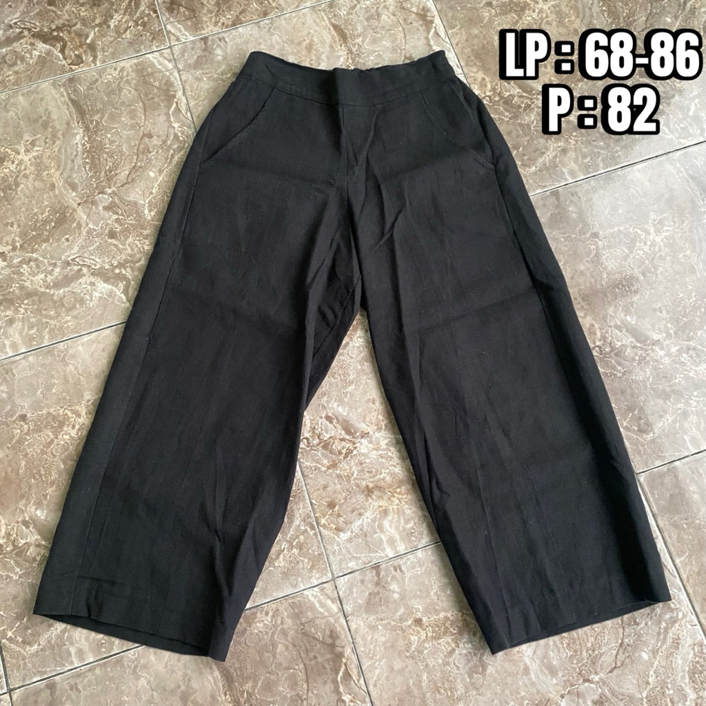 Preloved by.patpaw - Celana Kulot Hitam katun