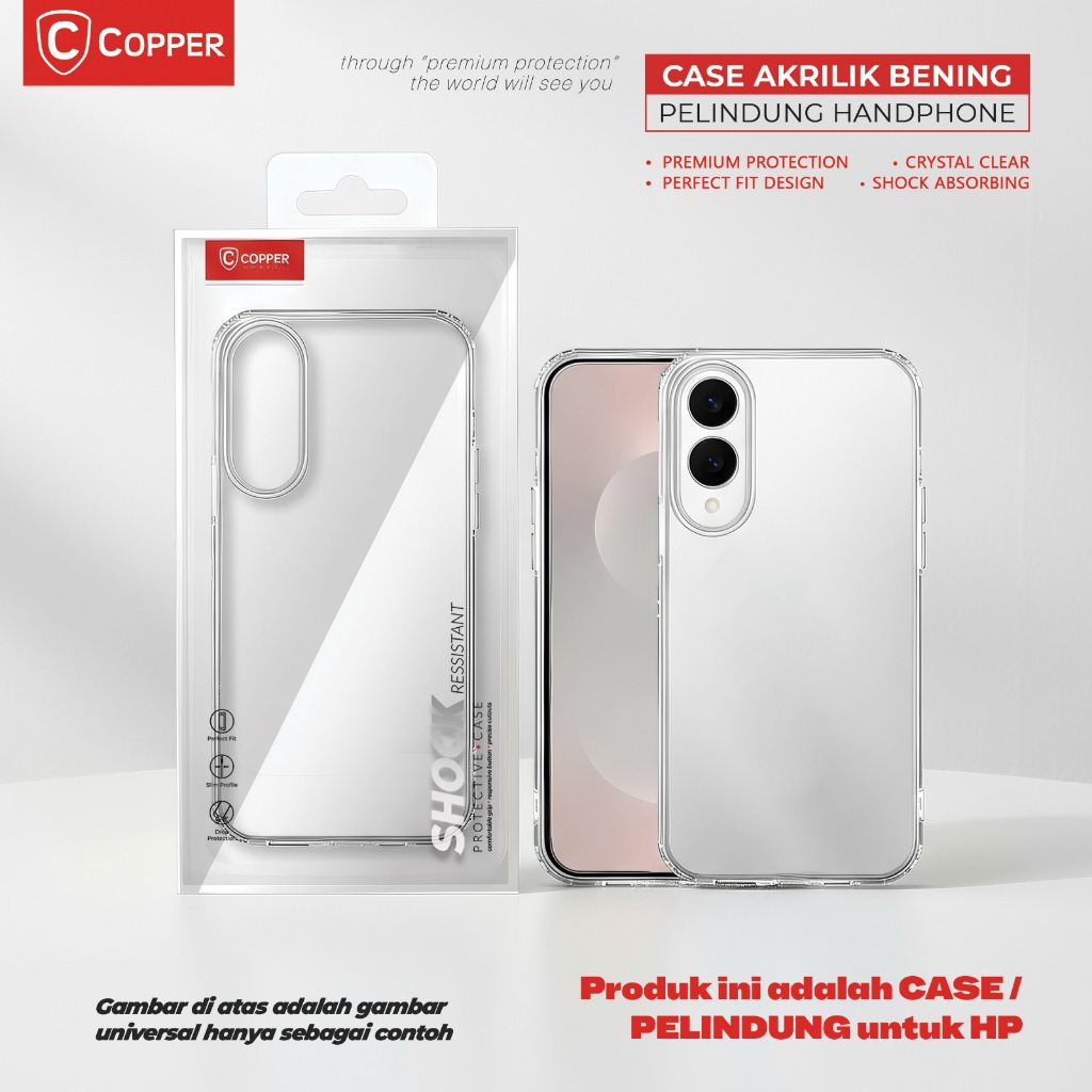 Copper Case Compatible For Xiaomi Mi 11T - Acrylic Bening / Clear Case Casing