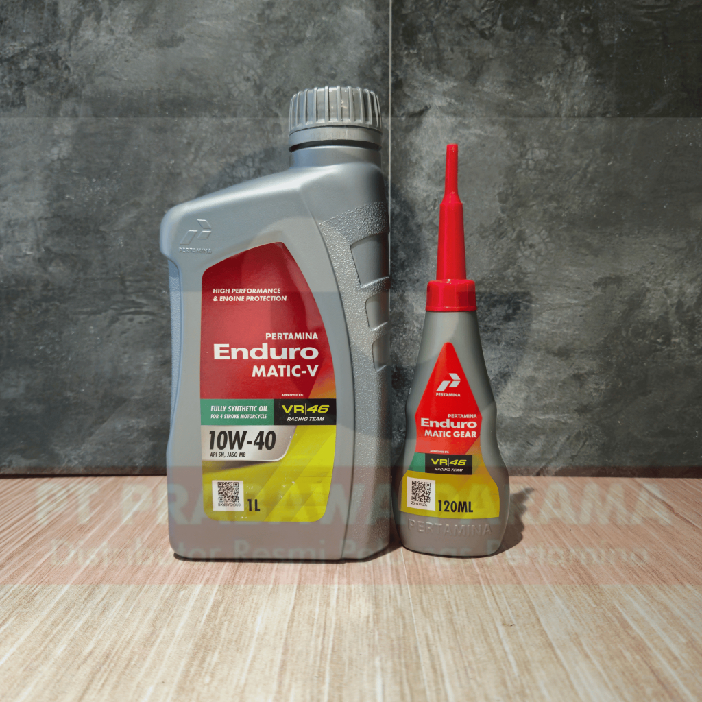 Paket Oli Pertamina Enduro Matic V 10w40 1 Liter & Enduro Matic Gardan 120ml - Oli Motor Matic Origi