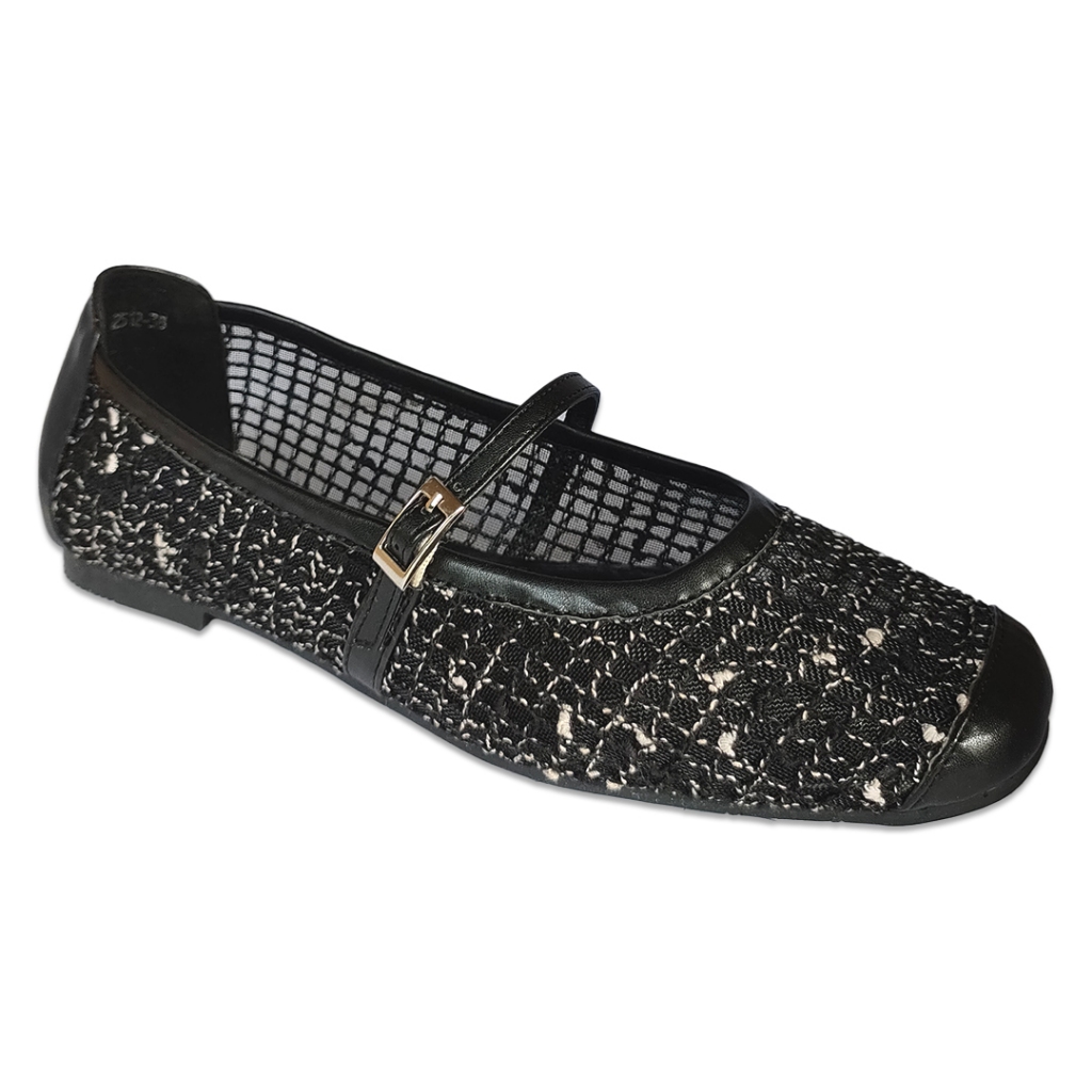 Symbolize Naomi Sepatu Flat Wanita Mary Jane - Hitam