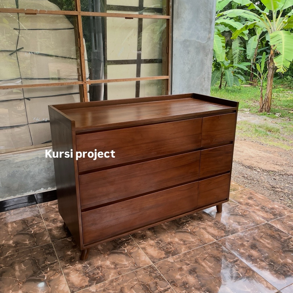 NAKAS KAYU JATI / MEJA TV KAYU JATI / NAKAS MINIMALIS KAYU JATI 120x75x50 CM
