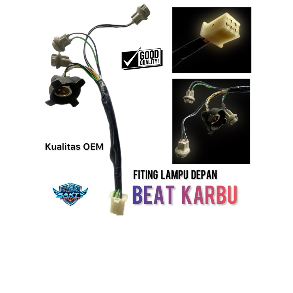 Fiting Lampu Depan Beat Karbu. kualitas OEM
